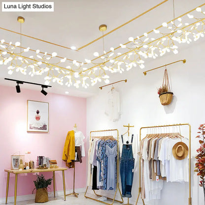 وحدة إضاءة LED معلقة على شكل ورقة أكريليك من DecorBites™ لغرفة الطعام - إضاءة جزيرة عصرية