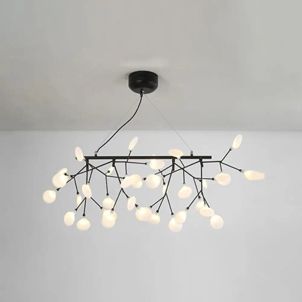 وحدة إضاءة LED معلقة على شكل ورقة أكريليك من DecorBites™ لغرفة الطعام - إضاءة جزيرة عصرية