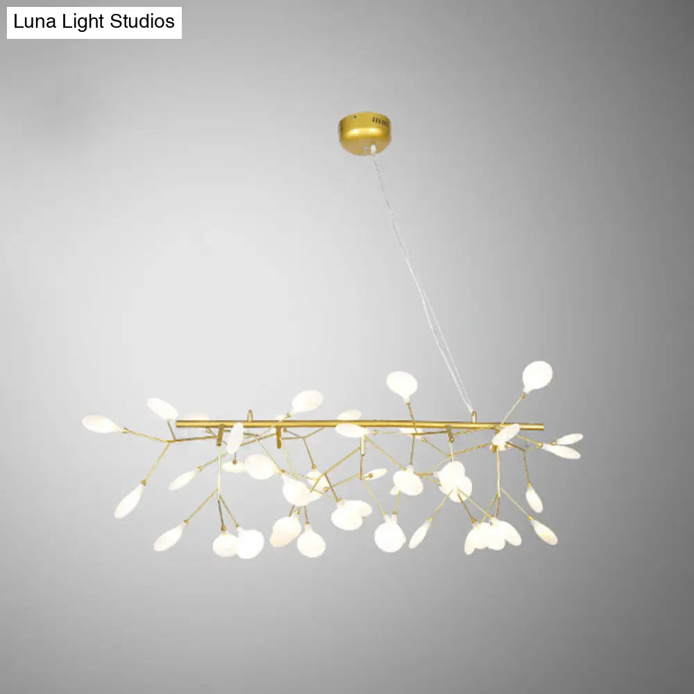 وحدة إضاءة LED معلقة على شكل ورقة أكريليك من DecorBites™ لغرفة الطعام - إضاءة جزيرة عصرية