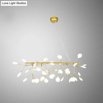 وحدة إضاءة LED معلقة على شكل ورقة أكريليك من DecorBites™ لغرفة الطعام - إضاءة جزيرة عصرية