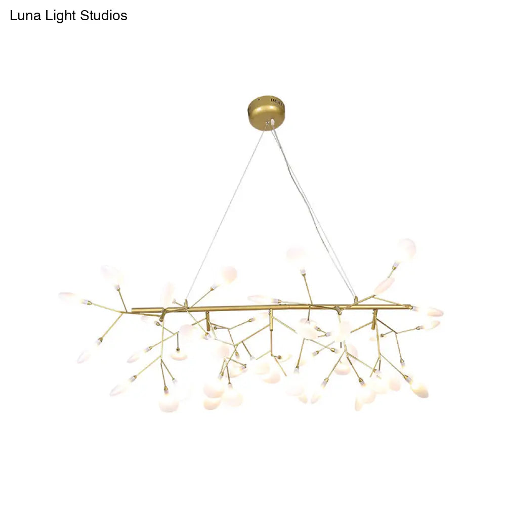 وحدة إضاءة LED معلقة على شكل ورقة أكريليك من DecorBites™ لغرفة الطعام - إضاءة جزيرة عصرية