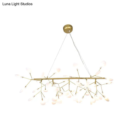 وحدة إضاءة LED معلقة على شكل ورقة أكريليك من DecorBites™ لغرفة الطعام - إضاءة جزيرة عصرية