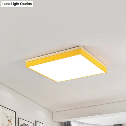 Lámpara de techo LED acrílica DecorBites™ para habitación infantil y pasillo - Lámpara de techo cuadrada Macaron Loft