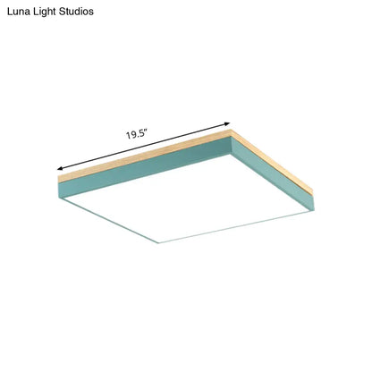 Lámpara de techo LED acrílica DecorBites™ para habitación infantil y pasillo - Lámpara de techo cuadrada Macaron Loft