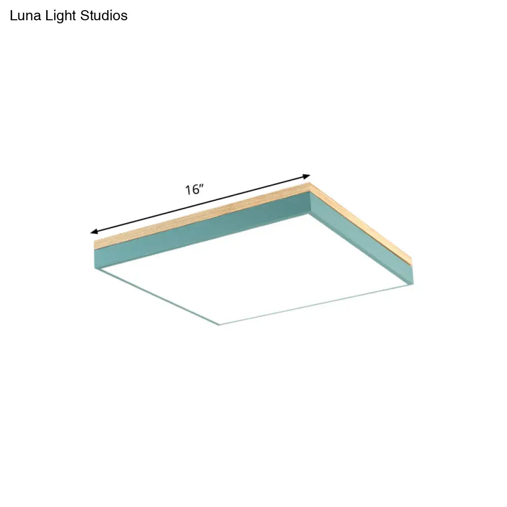 Lámpara de techo LED acrílica DecorBites™ para habitación infantil y pasillo - Lámpara de techo cuadrada Macaron Loft