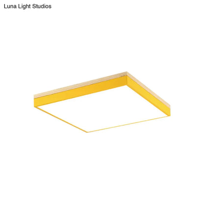 Lámpara de techo LED acrílica DecorBites™ para habitación infantil y pasillo - Lámpara de techo cuadrada Macaron Loft