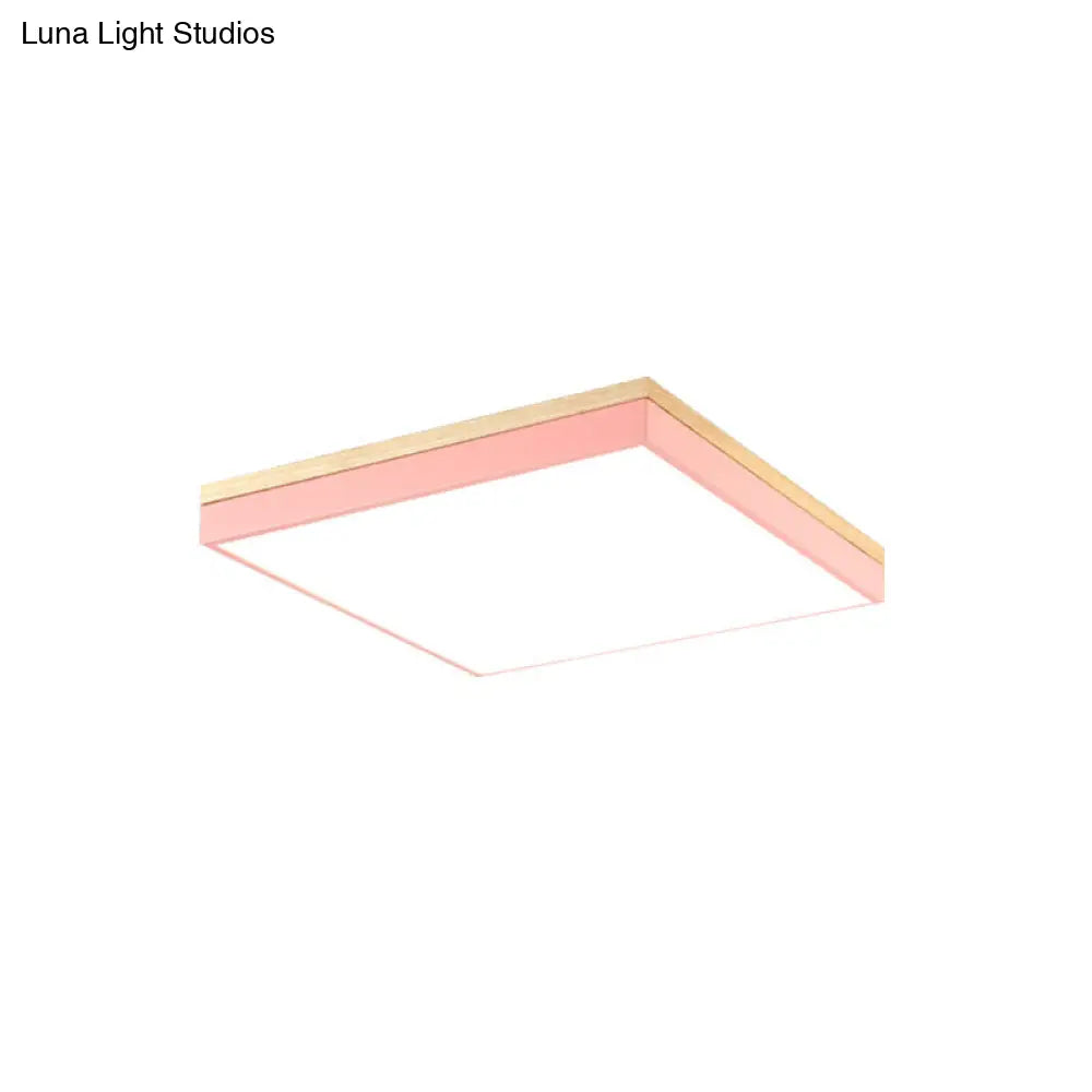 Lámpara de techo LED acrílica DecorBites™ para habitación infantil y pasillo - Lámpara de techo cuadrada Macaron Loft