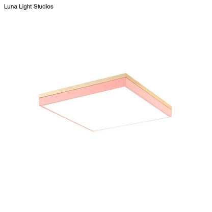 Lámpara de techo LED acrílica DecorBites™ para habitación infantil y pasillo - Lámpara de techo cuadrada Macaron Loft