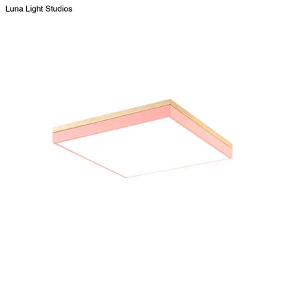 Lámpara de techo LED acrílica DecorBites™ para habitación infantil y pasillo - Lámpara de techo cuadrada Macaron Loft