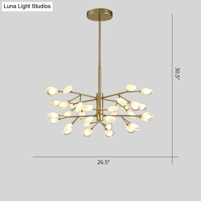 Lámpara colgante de araña LED acrílica - Diseño minimalista de rama de árbol para sala de estar