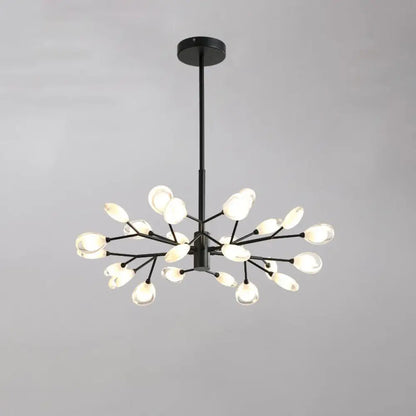 Lámpara colgante de araña LED acrílica - Diseño minimalista de rama de árbol para sala de estar