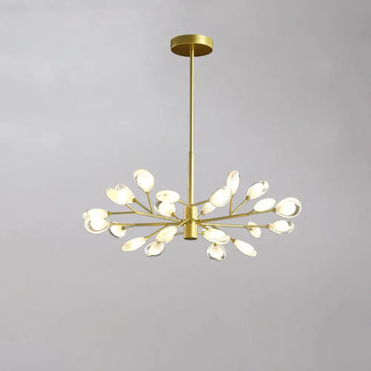 Lámpara colgante de araña LED acrílica - Diseño minimalista de rama de árbol para sala de estar