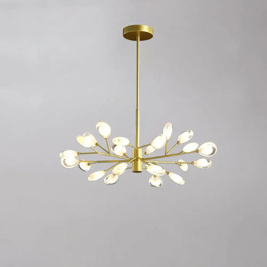 Lámpara colgante de araña LED acrílica - Diseño minimalista de rama de árbol para sala de estar