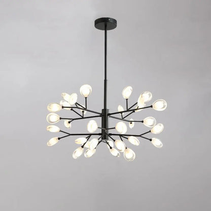 Lámpara colgante de araña LED acrílica - Diseño minimalista de rama de árbol para sala de estar