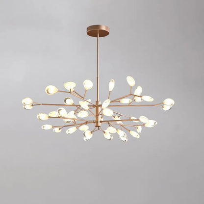 Lámpara colgante de araña LED acrílica - Diseño minimalista de rama de árbol para sala de estar