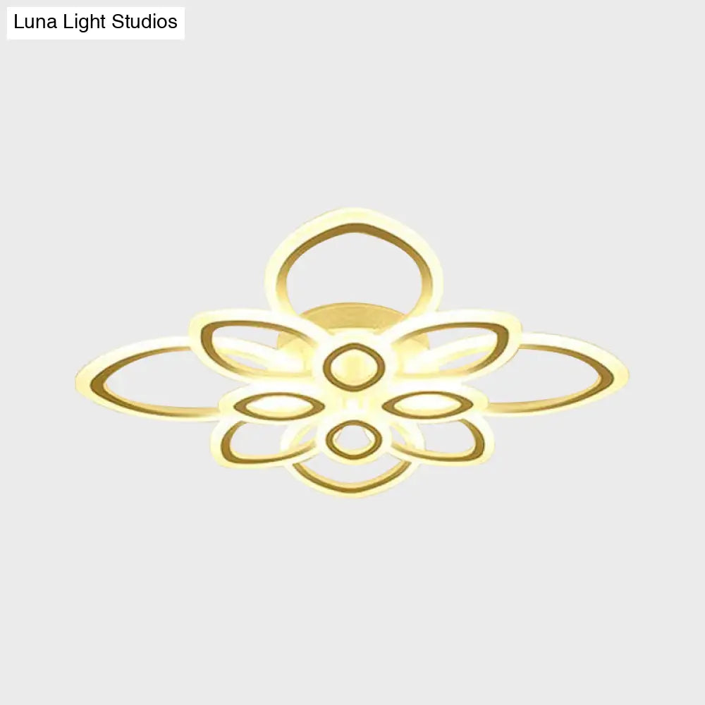 Lámpara de techo empotrada LED acrílica DecorBites™ en blanco moderno - Disponible en 3 anchos