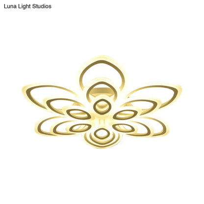 Lámpara de techo empotrada LED acrílica DecorBites™ en blanco moderno - Disponible en 3 anchos