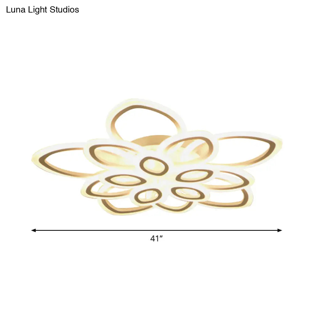 Lámpara de techo empotrada LED acrílica DecorBites™ en blanco moderno - Disponible en 3 anchos