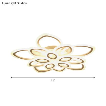 Lámpara de techo empotrada LED acrílica DecorBites™ en blanco moderno - Disponible en 3 anchos