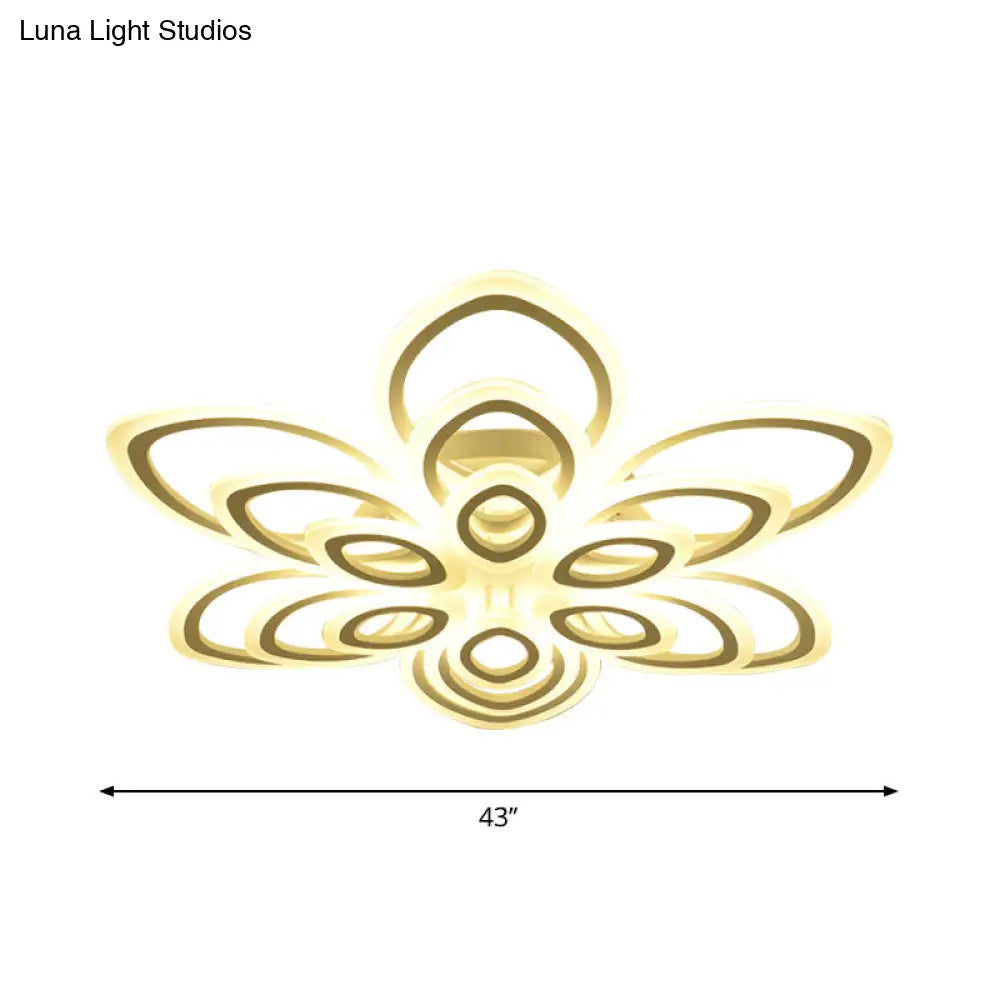 Lámpara de techo empotrada LED acrílica DecorBites™ en blanco moderno - Disponible en 3 anchos