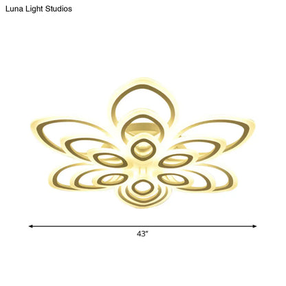 Lámpara de techo empotrada LED acrílica DecorBites™ en blanco moderno - Disponible en 3 anchos