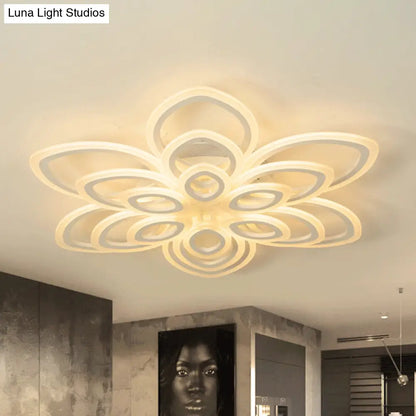 Lámpara de techo empotrada LED acrílica DecorBites™ en blanco moderno - Disponible en 3 anchos