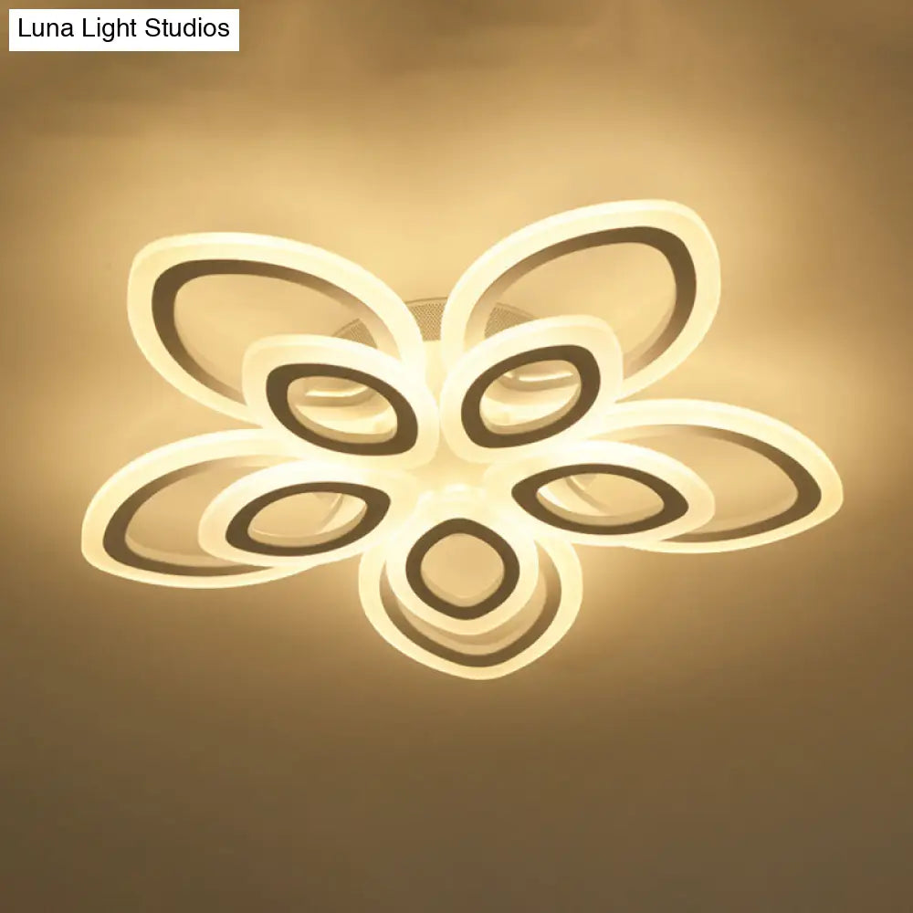 Lámpara de techo empotrada LED acrílica DecorBites™ en blanco moderno - Disponible en 3 anchos