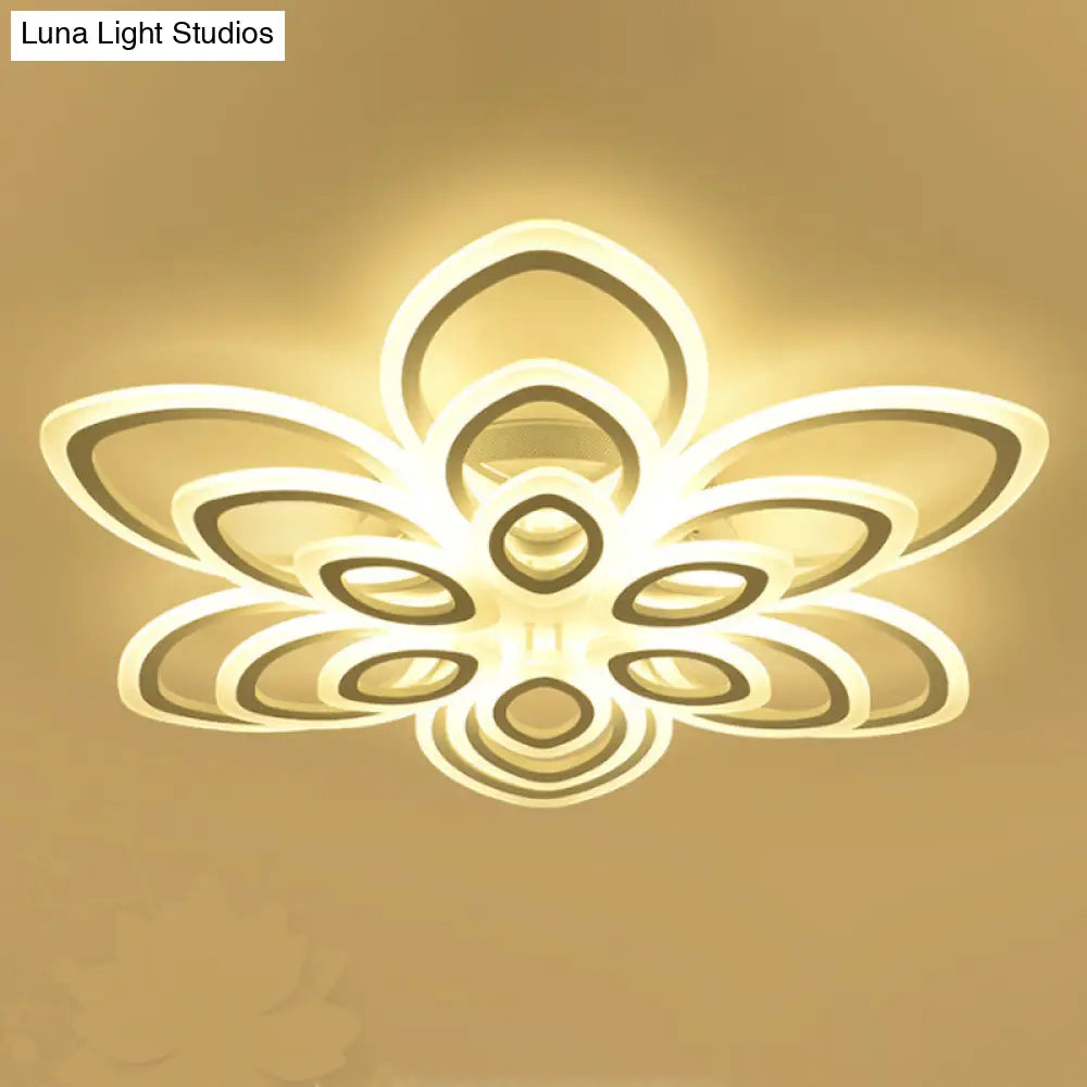 Lámpara de techo empotrada LED acrílica DecorBites™ en blanco moderno - Disponible en 3 anchos