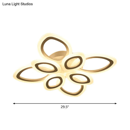 Lámpara de techo empotrada LED acrílica DecorBites™ en blanco moderno - Disponible en 3 anchos