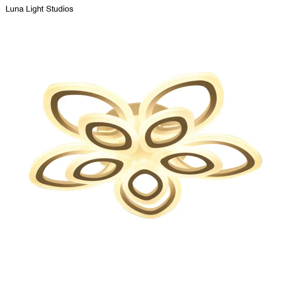 Lámpara de techo empotrada LED acrílica DecorBites™ en blanco moderno - Disponible en 3 anchos