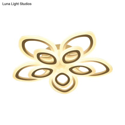 Lámpara de techo empotrada LED acrílica DecorBites™ en blanco moderno - Disponible en 3 anchos