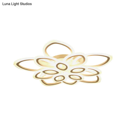 Lámpara de techo empotrada LED acrílica DecorBites™ en blanco moderno - Disponible en 3 anchos