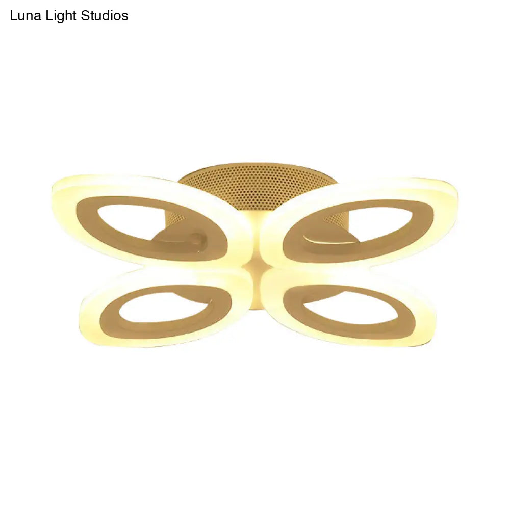 Lámpara de techo empotrada LED acrílica DecorBites™ en blanco moderno - Disponible en 3 anchos