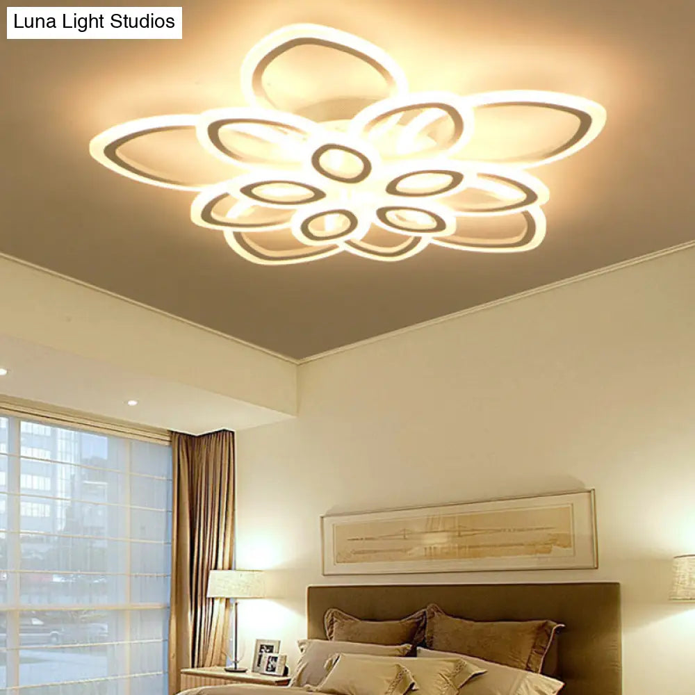 Lámpara de techo empotrada LED acrílica DecorBites™ en blanco moderno - Disponible en 3 anchos