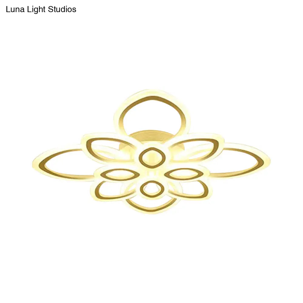 Lámpara de techo empotrada LED acrílica DecorBites™ en blanco moderno - Disponible en 3 anchos