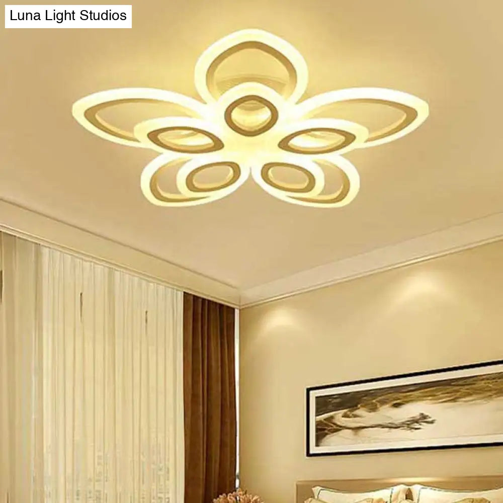 Lámpara de techo empotrada LED acrílica DecorBites™ en blanco moderno - Disponible en 3 anchos