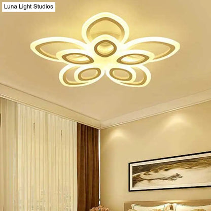 Lámpara de techo empotrada LED acrílica DecorBites™ en blanco moderno - Disponible en 3 anchos