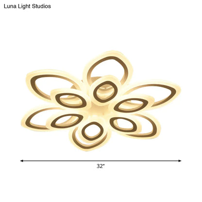 Lámpara de techo empotrada LED acrílica DecorBites™ en blanco moderno - Disponible en 3 anchos