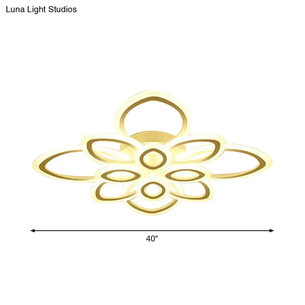 Lámpara de techo empotrada LED acrílica DecorBites™ en blanco moderno - Disponible en 3 anchos