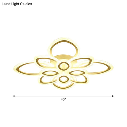 Lámpara de techo empotrada LED acrílica DecorBites™ en blanco moderno - Disponible en 3 anchos