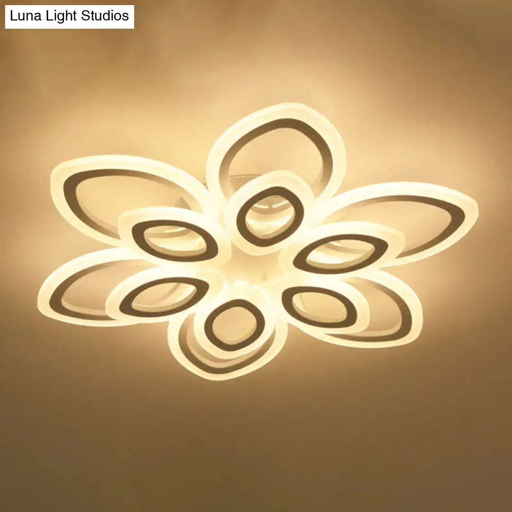 Lámpara de techo empotrada LED acrílica DecorBites™ en blanco moderno - Disponible en 3 anchos