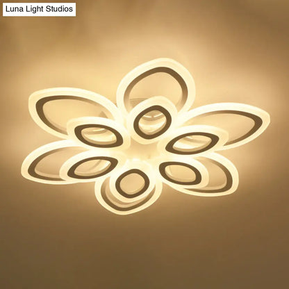 Lámpara de techo empotrada LED acrílica DecorBites™ en blanco moderno - Disponible en 3 anchos