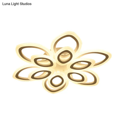 Lámpara de techo empotrada LED acrílica DecorBites™ en blanco moderno - Disponible en 3 anchos