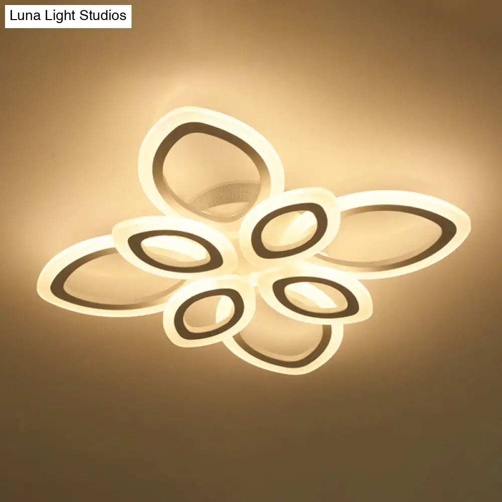 Lámpara de techo empotrada LED acrílica DecorBites™ en blanco moderno - Disponible en 3 anchos