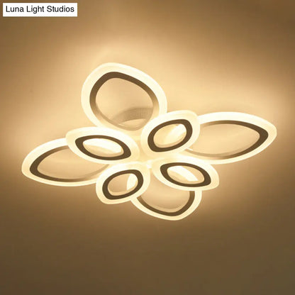 Lámpara de techo empotrada LED acrílica DecorBites™ en blanco moderno - Disponible en 3 anchos