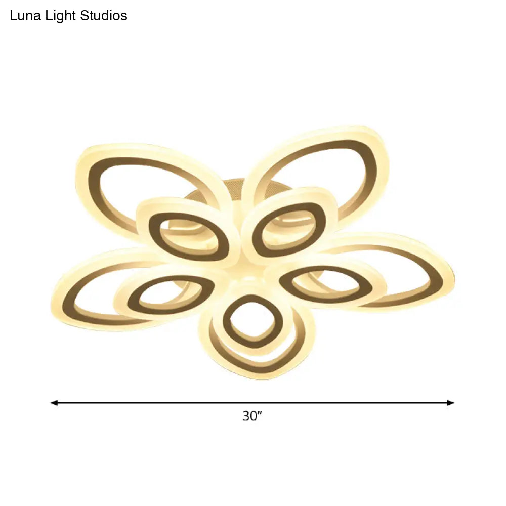 Lámpara de techo empotrada LED acrílica DecorBites™ en blanco moderno - Disponible en 3 anchos