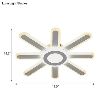 ديكوربايتس™ مصباح سقف LED أكريليك مدمج - بساطة تشبه الشمس، عرض 19.5 بوصة/23.5 بوصة، أبيض - إضاءة دافئة/بيضاء