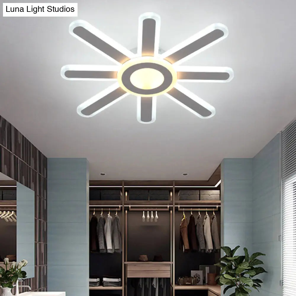 ديكوربايتس™ مصباح سقف LED أكريليك مدمج - بساطة تشبه الشمس، عرض 19.5 بوصة/23.5 بوصة، أبيض - إضاءة دافئة/بيضاء