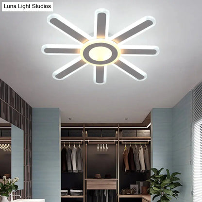 ديكوربايتس™ مصباح سقف LED أكريليك مدمج - بساطة تشبه الشمس، عرض 19.5 بوصة/23.5 بوصة، أبيض - إضاءة دافئة/بيضاء