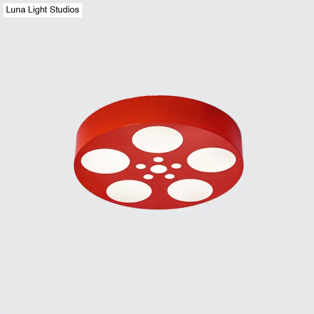 ديكوربايتس™ - إضاءة LED أكريليكية للأطفال مثبتة على الحائط بألوان الأحمر/الأصفر/الأزرق النابضة بالحياة - تركيبات دائرية لغرفة الأطفال